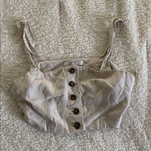 Beige crop top